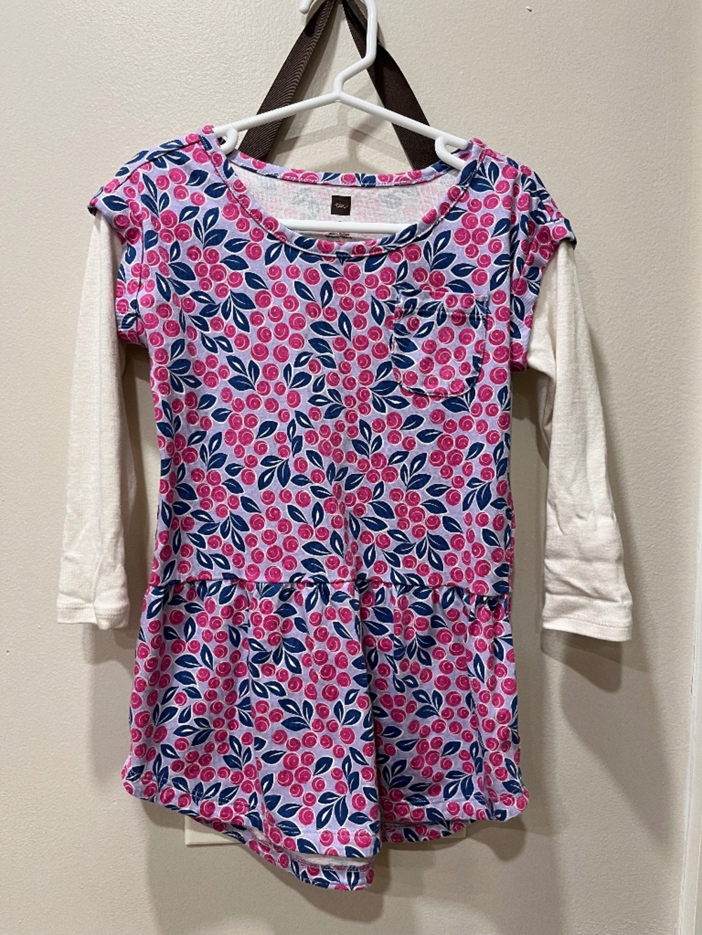 NWOT TEA collection pink and purple floral dress 3T
